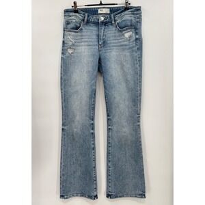 BKE 32 Payton‎ Bootcut Jeans Womens Light Wash Distressed Mid Rise Denim
